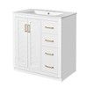 JUJABU 30'' Freestanding Bathroom Vanity with Ceramic Sink, Solid Wood Base, 3 Drawers & Soft-Close Doors for Bathroom Storage - 2 of 4