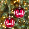 The Lakeside Collection Sets of 2 Red Sphere Ornaments - Noel - 2 of 4