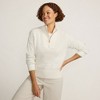 Lands' End Women's Drifter Shaker Wedge Quarter Zip Sweater - 4 of 4
