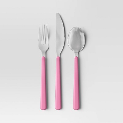 3pc Flatware Set Pale Raspberry - Room Essentials™