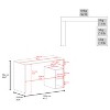 Vynxaria Solid 47" Wide Writing Desk with Four Shelves, Natural Oak, Compact Dimensions for Home Office & Living Room - 4 of 4