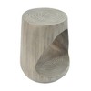 Lyngins Round Outdoor End Tables, Wood-Effect MGO Outdoor Side Table, Hollow Base Patio End Table for Outside or Indoor Use - 4 of 4