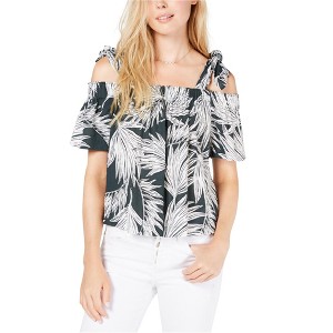 1.STATE Womens Floral Cold Shoulder Blouse - 1 of 1