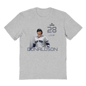 MLBPA Men's Donaldson Pw Licensed Mlb Baseball Josh Donaldson New York Yankees Short Sleeve Graphic Cotton T-Shirt - Sport Grey M - 1 of 4