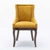 PAGED Modern Style Dining Chairs Set of 2 Upholstered Living Room Chairs with Wood legs and Bronze Nail Head for Living Room - 2 of 4