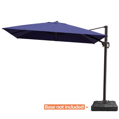 Pellebant 11 x 9 FT Cantilever Umbrella UV30+ Outdoor 360 Degree Rotation Offset Umbrella 6 Heights Adjustable Cantilever Patio Umbrella