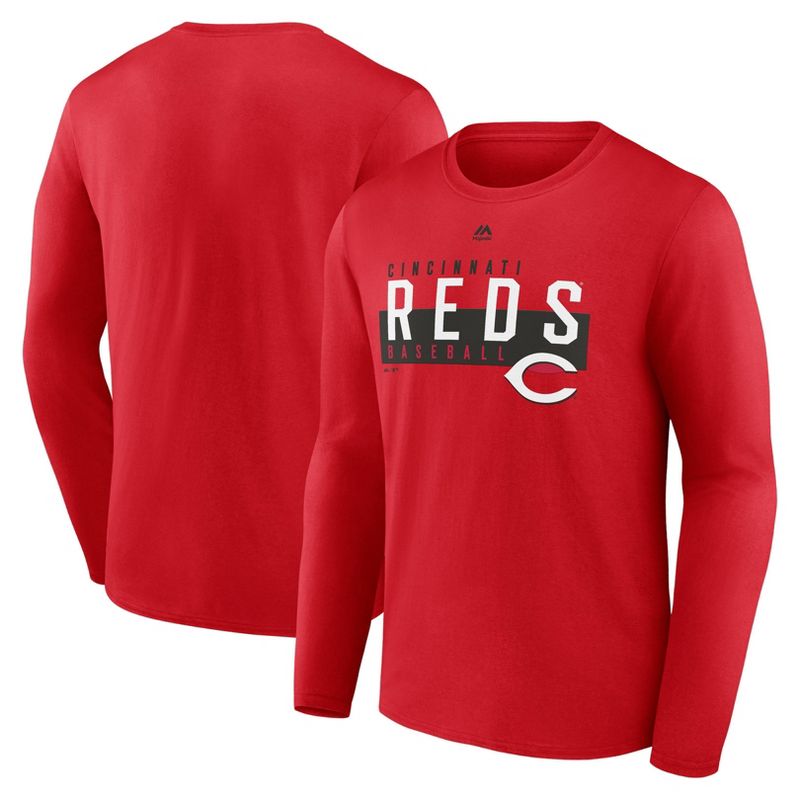 MLB Cincinnati Reds Men&#39;s Long Sleeve Core T-Shirt, 1 of 4