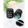 Cornucopia Brands 4oz Black Coated Glass Jars 12pk; Cosmetic Jars w/ Black Metal Lids and Black Matte Exterior, 4oz - 4 of 4