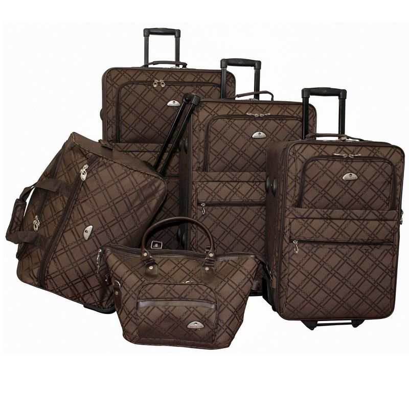 American Flyer Pemberly Buckles 5-Piece Luggage Set, 1 of 6