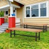 EROMMY Wooden Picnic Bench(Set of 2) - 2 of 4
