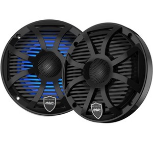 Wet Sounds REVO 6-SWB Black Closed SW Grille 6.5 Inch Marine LED Coaxial Speakers (pair) - 1 of 4
