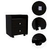 NicBex Nightstand with  Drawers,1pc Side Table with Metal Handle and ,Bedside Table for Bedroom,Living Room,Black/White/Brown - 4 of 4