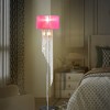 Vynxaria 65.75 Inch Floor Lamp with Pink Drum Shade and Crystal - Adorned Chrome Metal,Perfect for Bedroom and Living Room Decoration - 4 of 4