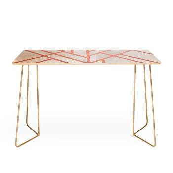 Elisabeth Fredriksson Art Deco Pink/Gold Desk - Deny Designs