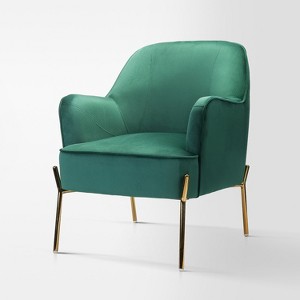 Odo Upholstered Accent Chair Velvet Comfy Living Room  Arm Chair | Karat Home - 1 of 4