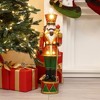 LuxenHome 24.8" LuxenHome 2Ft Tall Traditional Nutcracker King in Red with Lights Multicolored - 2 of 4