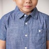 Hope & Henry Boys' Organic Short Sleeve Chambray Button Down Shirt, Kids - image 4 of 4