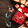 Gibson Holiday Wreath Ornament 4 Piece Set in Red and Green - 2 of 4