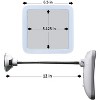 Square Flexible Gooseneck 10X Magnifying Makeup Mirror with LED Light, Power Locking Suction Cup, 360° Swivel, Cordless Portable for Travel - 2 of 4