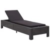 vidaXL Sunbed in Black Poly Rattan with Cushion - Adjustable, Weather-Resistant Outdoor Lounger for Patio, Poolside, Campsite Relaxing Furniture - 2 of 4