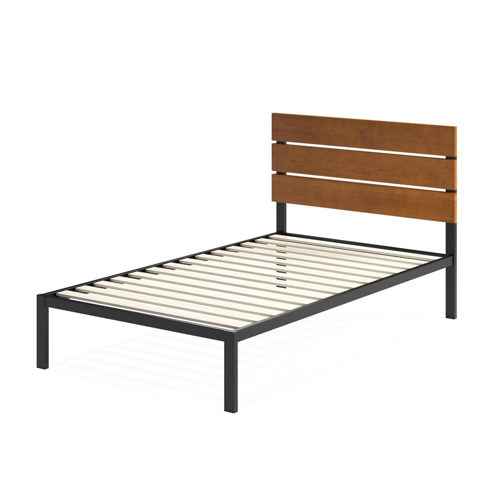 Photos - Bed Zinus Twin Paul Metal Platform  Frame Natural  