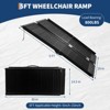 Black Portable Wheelchair Ramp, Non-Slip Aluminum Wheelchair Ramp, 800 LBS Weight Capacity Folding Portable Ramps for Home Steps - 2 of 4