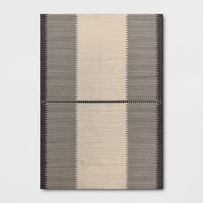 7'x10' Neutral Lines Outdoor Area Rug Beige/Black - Threshold™