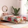 Ninola Design Poinsettia holiday flowers Comforter + Pillow Sham(s) - Deny Designs - 2 of 3