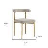 HomeRoots Set of Two Gray And Gold Upholstered Polyester Open Back Dining Side Chairs - 3 of 4