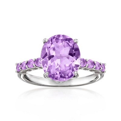 Ross-Simons 4.40 ct. t.w. Amethyst Ring in Sterling Silver