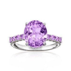 Ross-Simons 4.40 ct. t.w. Amethyst Ring in Sterling Silver - 1 of 4