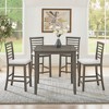 KWPZQEB 5 Piece Dining Table Set, Dining Table, Bar Table and Chairs Set for Kitchen, Dining Room, Dinette, Includes Table & 4 Barstools, Gray - 2 of 4