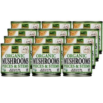 Native Forest Organic Mushrooms Pieces & Stems - Case of 12/4 oz