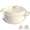 Karl Home 5 qt. Enameled Cast Iron Round Dutch Oven in Red with Lid - 2 of 4