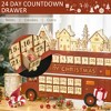SEVOBAL Decorative Holiday Scene Props Double-Decker Bus Christmas Advent Calendar Holiday Countdown Display, Gold, 12.99"*3.94"*8.66" - 4 of 4