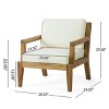 NicBex Modern Outdoor Recliner Chair, Acacia Wood Outdoor Lounge Chair with Cushions and Seat Cushions Outdoor Chairs for Patio - 4 of 4