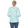 Women's Pleated Casual Floral Blouse - White Mark - 3 of 4