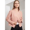 Coolmee Women's Casual Light Studded Shoulder Moto Biker Faux Leather Jacket - 3 of 4