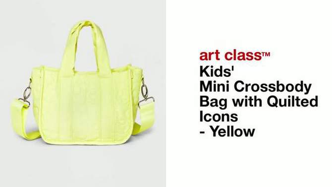 Girls&#39; Mini Crossbody Bag with Quilted Icons - art class&#8482; Yellow, 2 of 6, play video