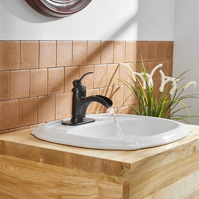 Oil Rubbed Bronze Single Handle Waterfall Bathroom Faucet
