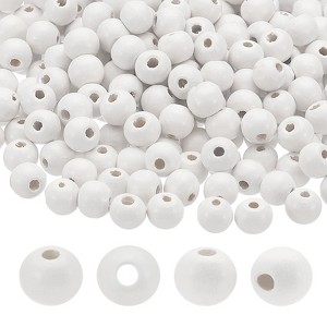 Unique Bargains DIY Craft Jewelry Making Home Decoration Natural Wood Beads 200 Pcs - 1 of 4