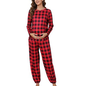 Women's Maternity Pajama Set Casual Christmas Pj Set - 1 of 1