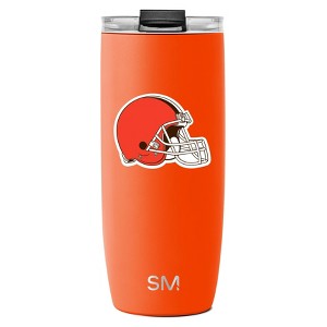 NFL Cleveland Browns Simple Modern Stainless Steel Voyager Travel Mug - 20oz - 1 of 3