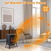 SKONYON 3D Flame Electric Fireplace Heater Infrared Space Warmer Black - 2 of 3