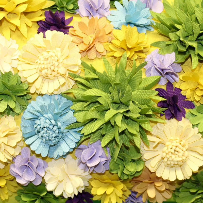 20" x 12" Floral Bouquet Dimensional Decorative Lumbar Patio Throw Pillow - Edie@Home, 4 of 8