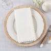 Saro Lifestyle Table Napkins with Lace Border Design (Set of 4) - 4 of 4