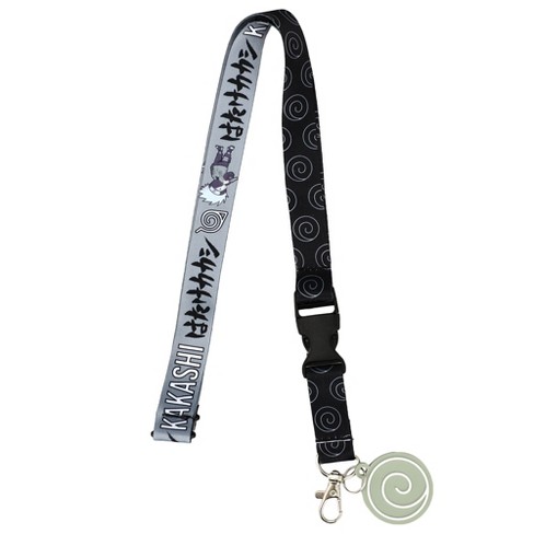 Jujutsu Kaisen Orange Lanyard with Clear ID Sleeve and Keychain