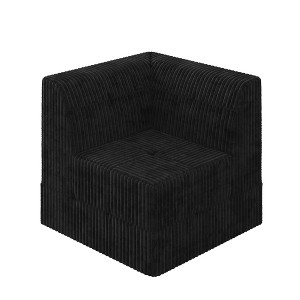 Racxily Minimalist Sectional Sofa - Minimalist Compressed Sofa, Plush Terrycloth, Easy-Move, Sleeper, for Apartment/Guest Room, Black - 1 of 4