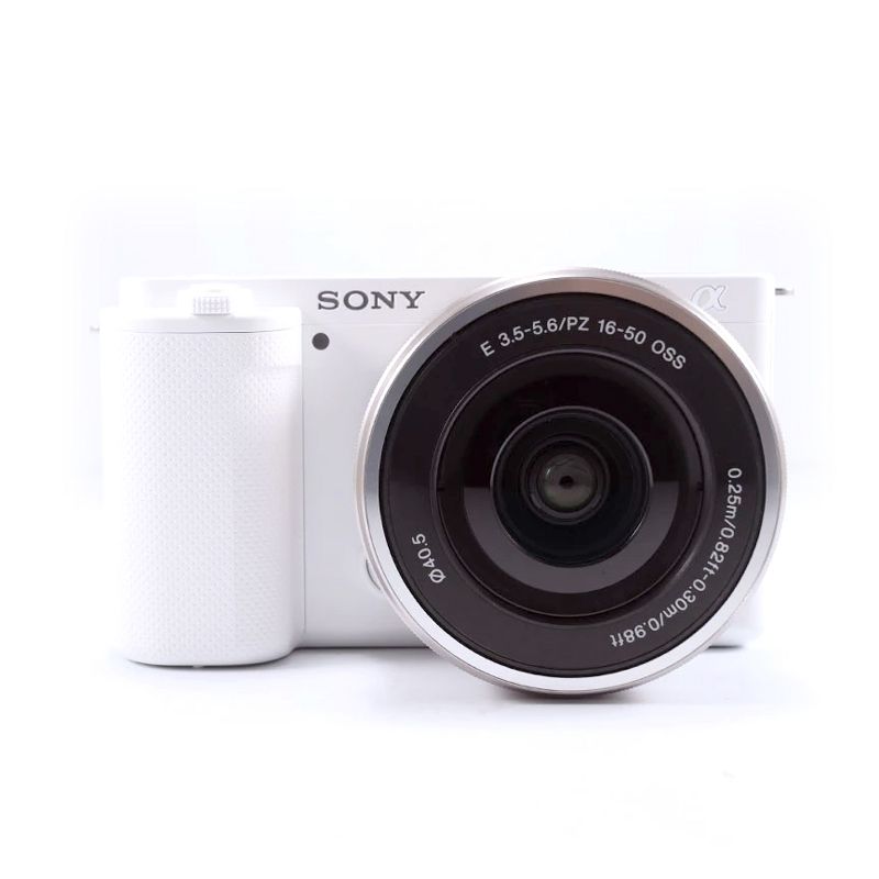 Sony Alpha ZV-E10 - APS-C Interchangeable Lens Mirrorless Vlog Camera Kit - White, 1 of 5