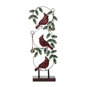 Transpac Metal 18.25 in. Multicolored Christmas Birds and Bells Decor - 1 of 2